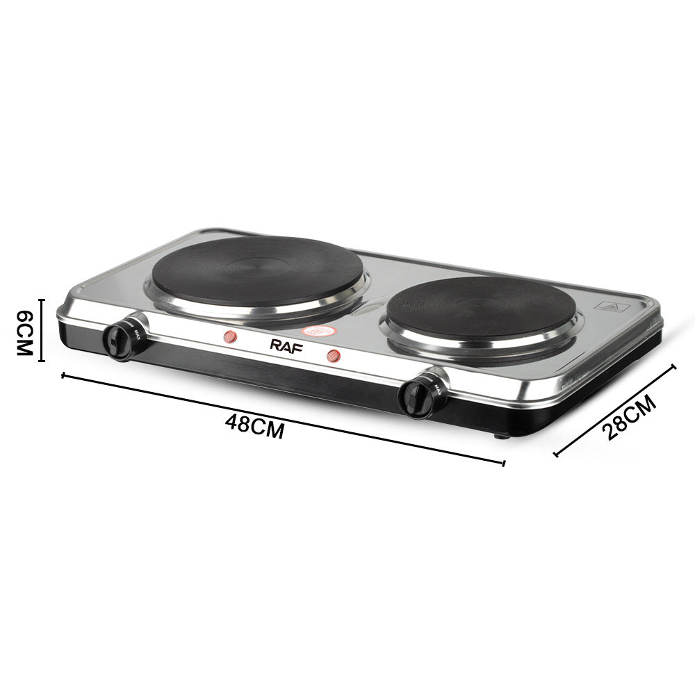 RAF Electric Stove Household Double Burner Electric Stove Temperature Adjustable Small Electric Stove Insulation Heating Electric Stove Wholesale