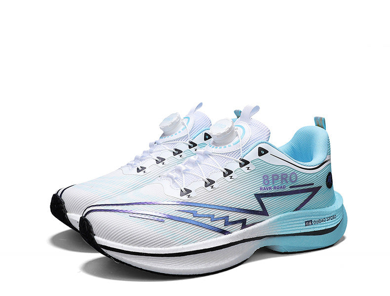 2025New8pro Full Palm Carbon Plate Racing Shock Absorption Running Shoes Men and Women Couples Rotating Buckle Youth Shoes Sports