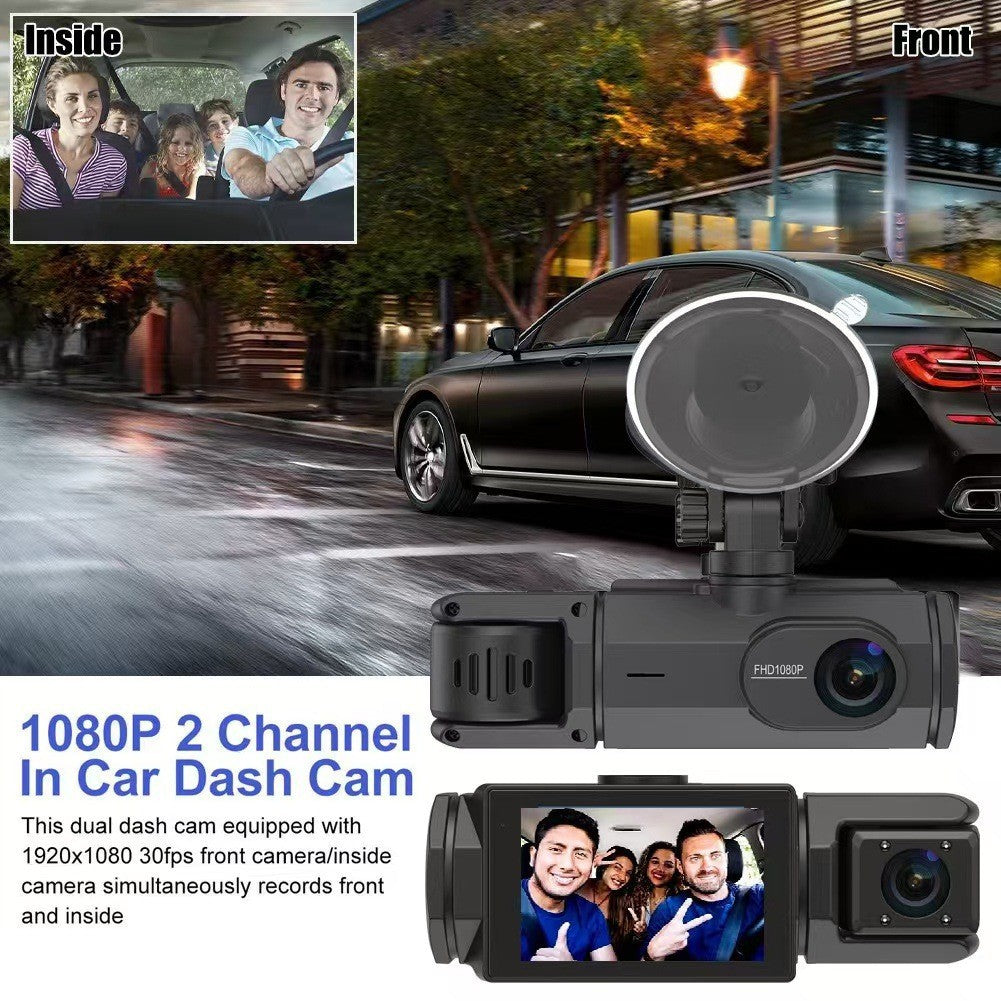 Hd1080P Driving Recorder with Three Lenses and Rearview Camera for Mobile Phone WIFI Car DVR