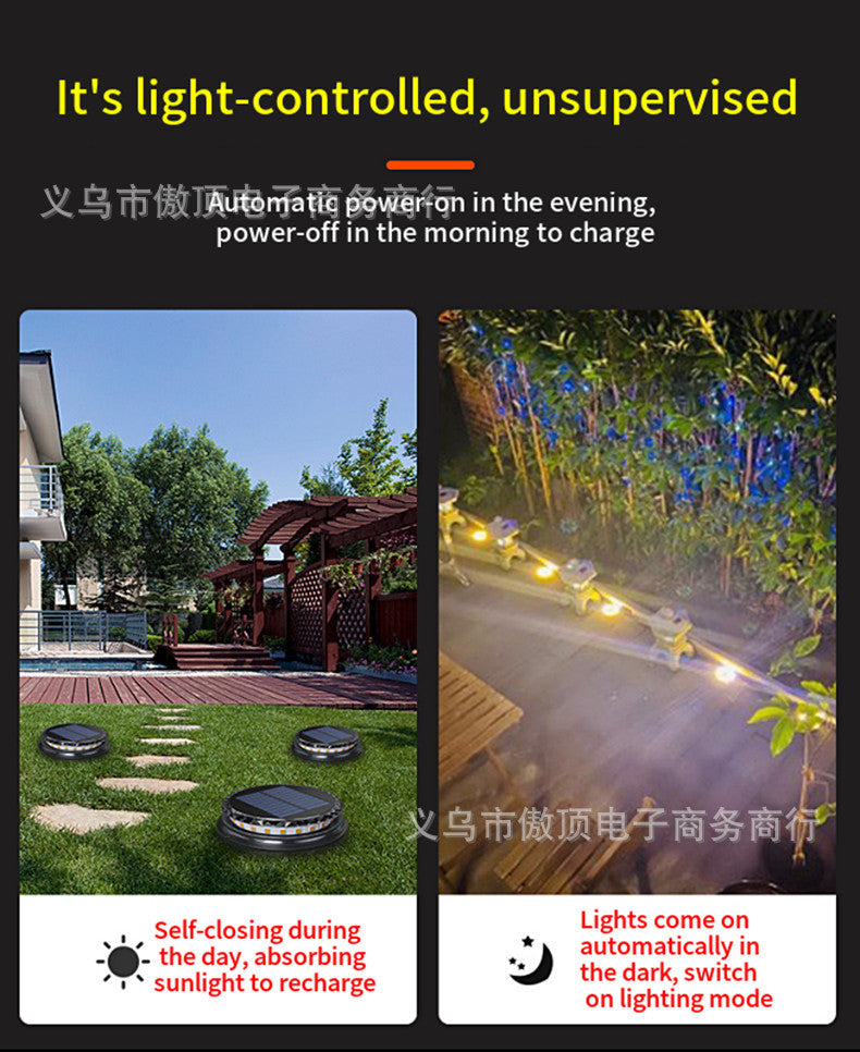 Outdoor Buried Light Waterproof Solar Garden Yard Ground Light Landscape Light Lawn Ground Light LED Wall Lamp