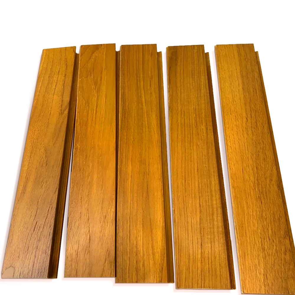 Custom AB-Grade Teak Herringbone Click-Lock Flooring Multilayer Engineered Core for Outdoor Exterior Basement Use-ENF-Certified