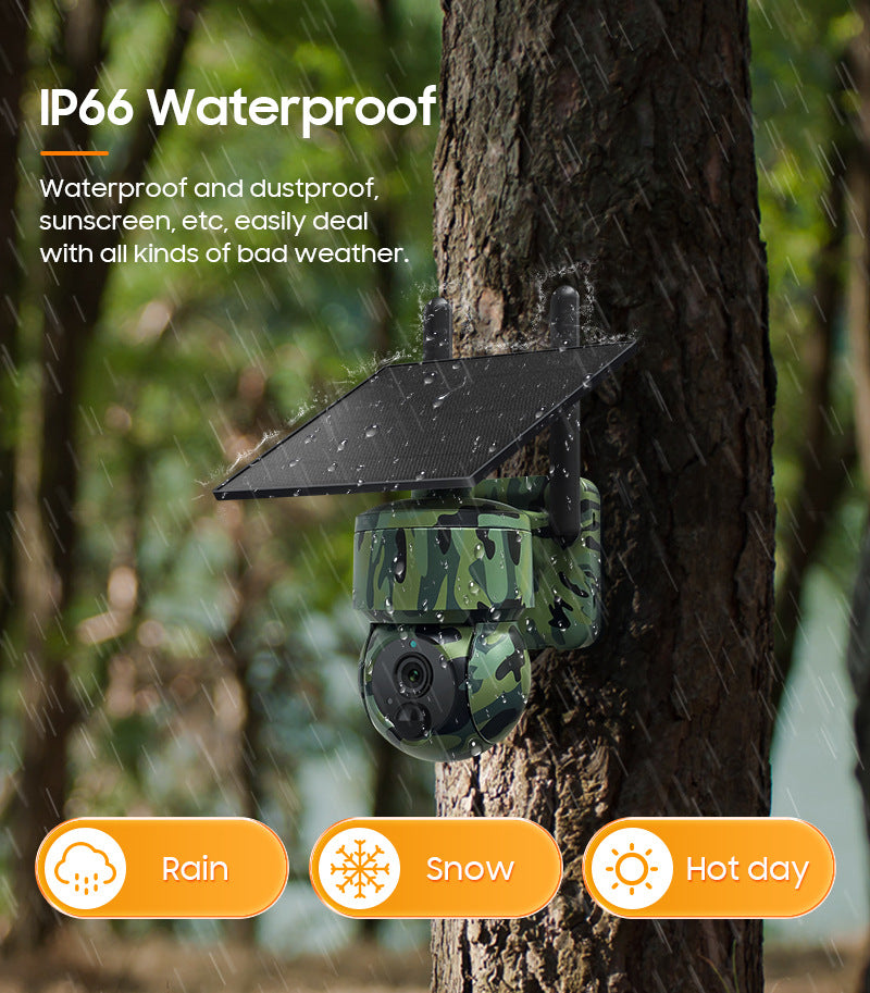 Low Power Consumption4G Animal Testing GPS Positioning Monitoring Dome Camera Outdoor HD Night Vision Solar Camera