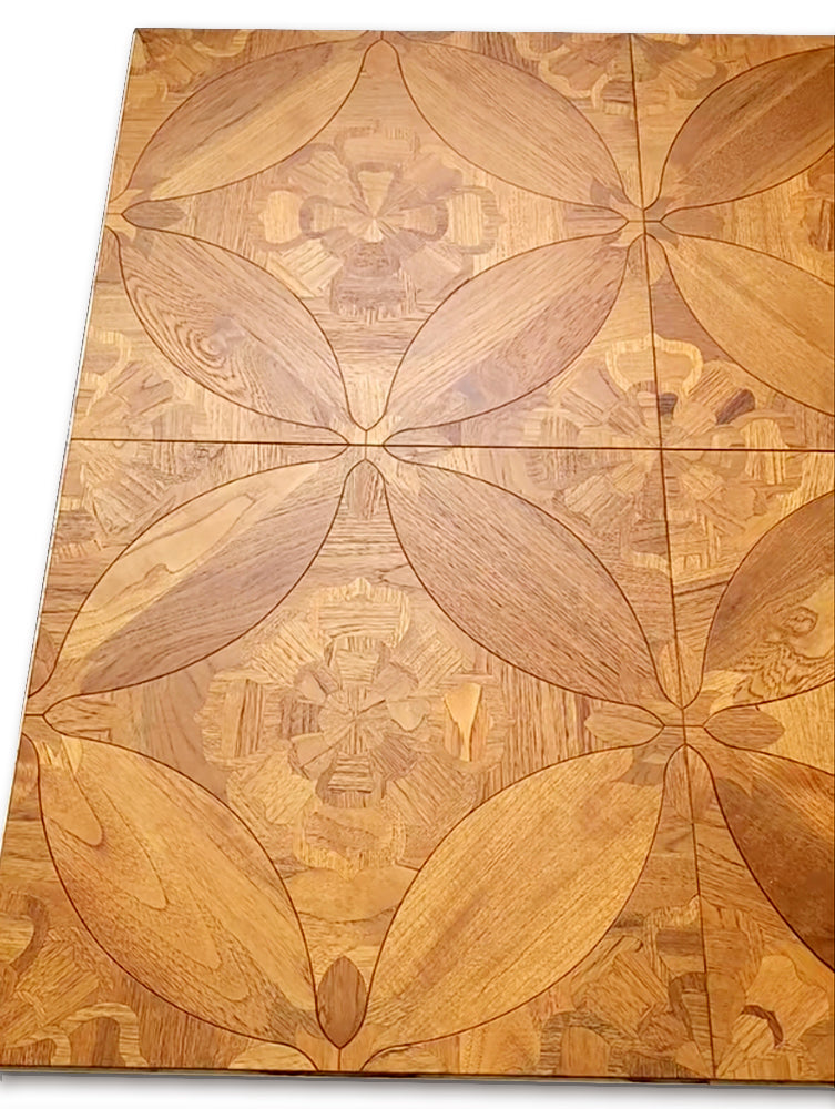 14mm Engineered Square Oak Parquet Wood Flooring | Custom Decorative Hardwood Tiles for Outdoor Interior Use-Waterproof