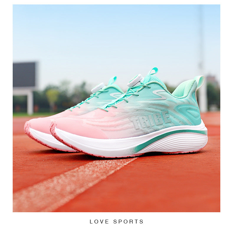 Full Palm Carbon Plate Running Shoes Mesh Ultra-Light Shock Absorption Men and Women Students Racing Jogging Sports Marathon Professional Running Shoes