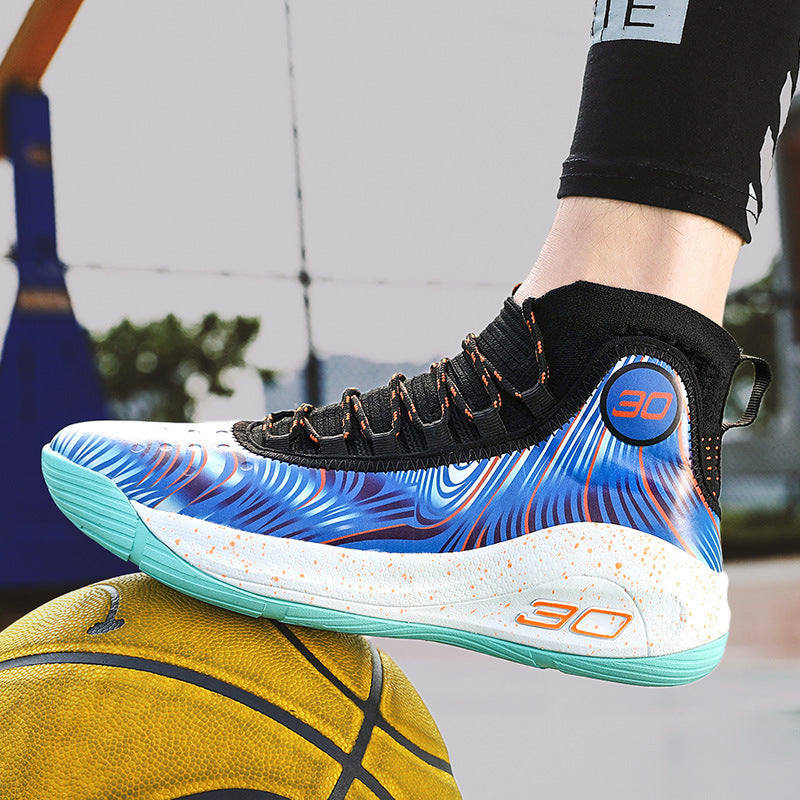 2025New Youth Support Shock Absorption Wear-Resistant Non-Slip Sports Shoes Men's fashion Soft and plaid Basketball Shoes