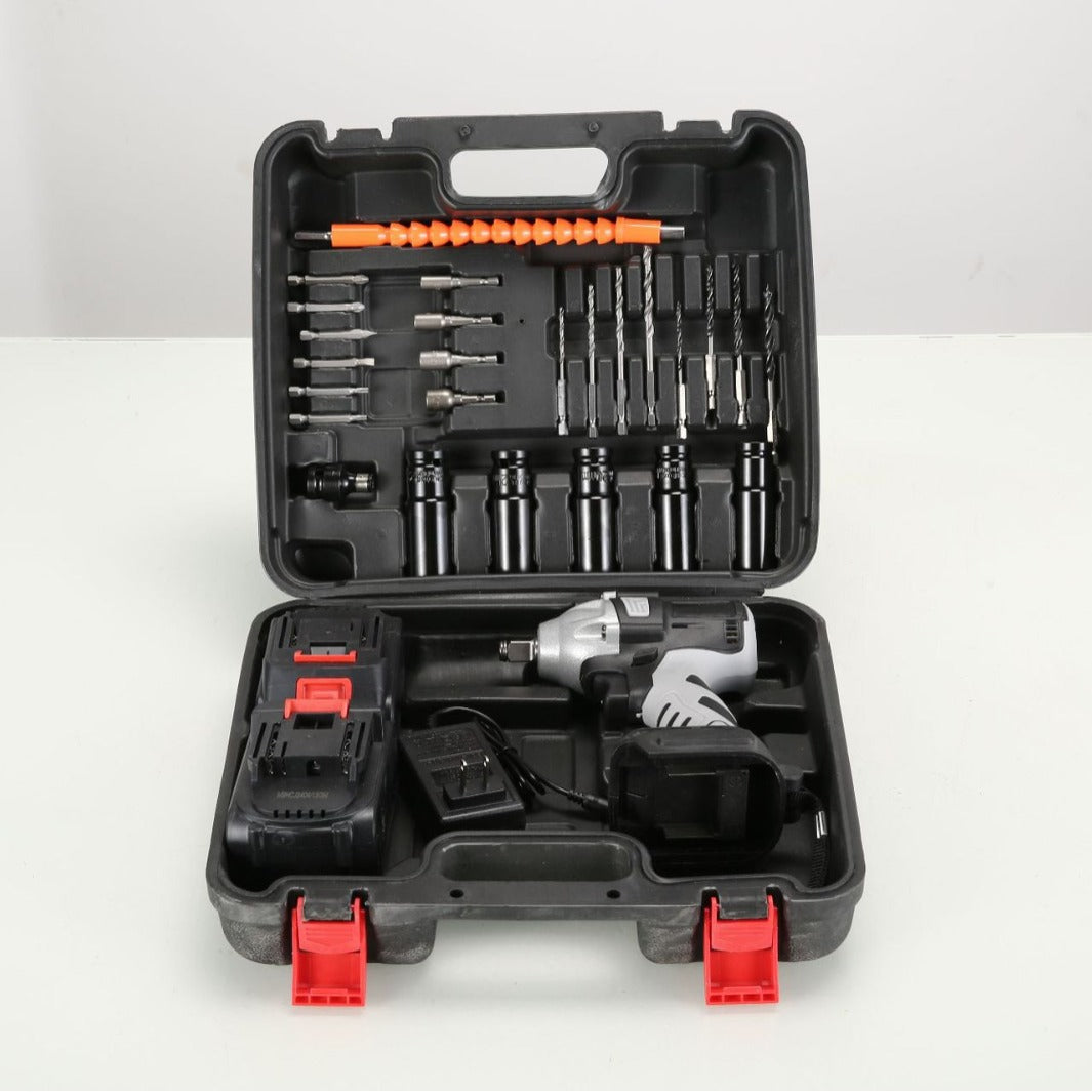 Set Brushless Lithium Electric Wrench High Torque Handheld Electric Wrench Rechargeable Multifunctional Lithium Electric Wrench