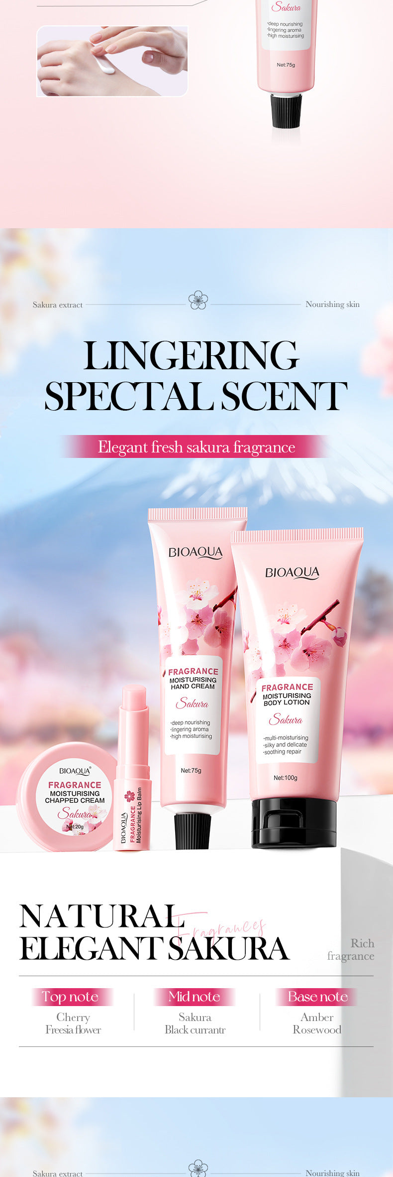 BIOAOUA Sakura Series Winter Moisturizing Luxurious Set Hydration Kit  Wholesale