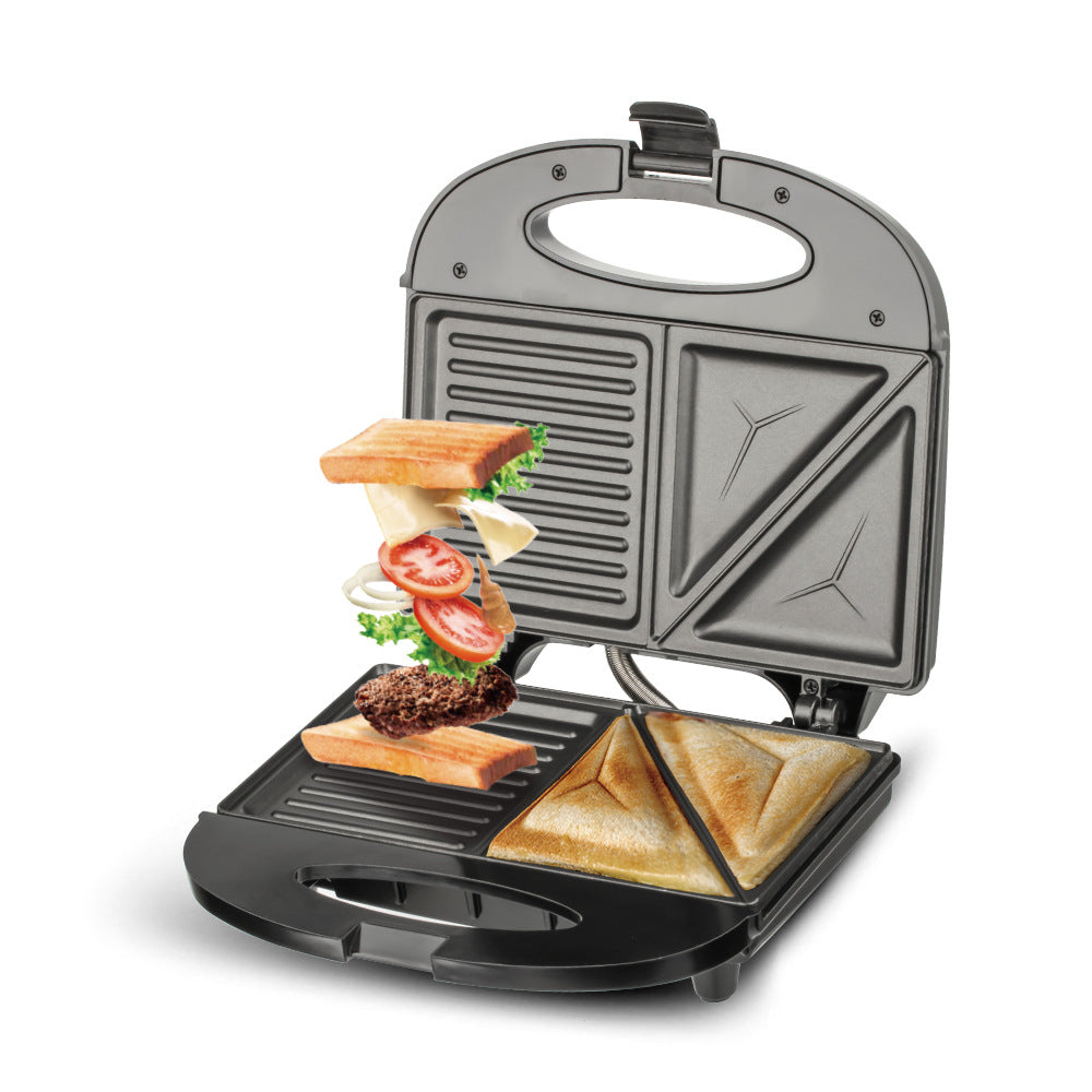 RAF European and American Standard 2-in-1 Triangular and Bar-Shaped Multifunctional Household Cake Maker Breakfast Toaster