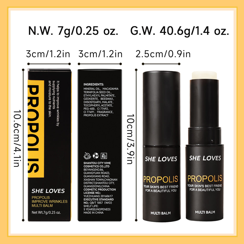 SHELOVES Propolis Anti-Wrinkle Essence Stick, Wrinkle-Reducing Stick, Neck Wrinkle, Eye Area Wrinkle Smoothing, Moisturizing, Skin Rejuvenation, Hydrating Stick