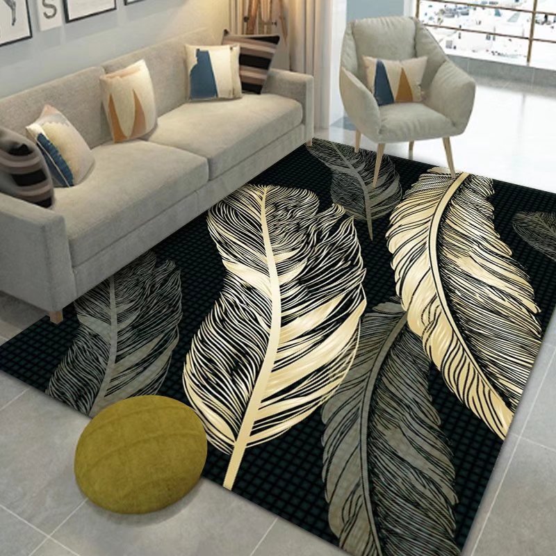 Light Luxury Style Crystal Velvet Carpet Wear-Resistant and Dirt-Resistant Living Room Sofa Coffee Table Carpet Home Cooling and Silent Bedroom Bedside Carpet