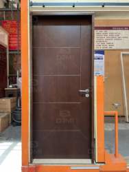 Customized Eco-friendly Paint Wood Grain Color Indoor for Room Door Modern Design Fireproof Solid Core Wood Fire Rated Door