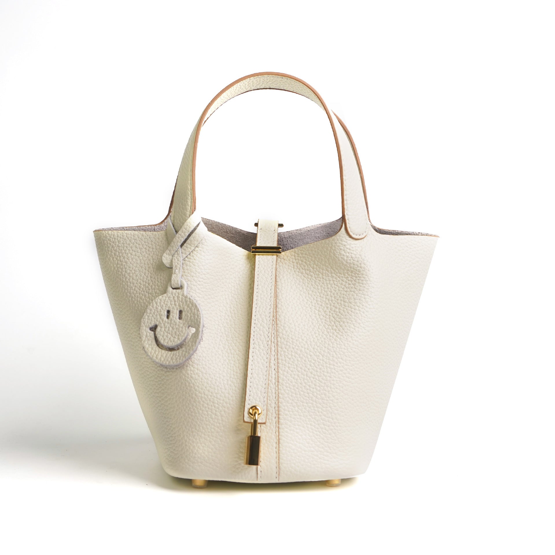 European and American New Hot-Selling Simple Women's Top Layer Cowhide Large Capacity Versatile Bucket Bag Handbag
