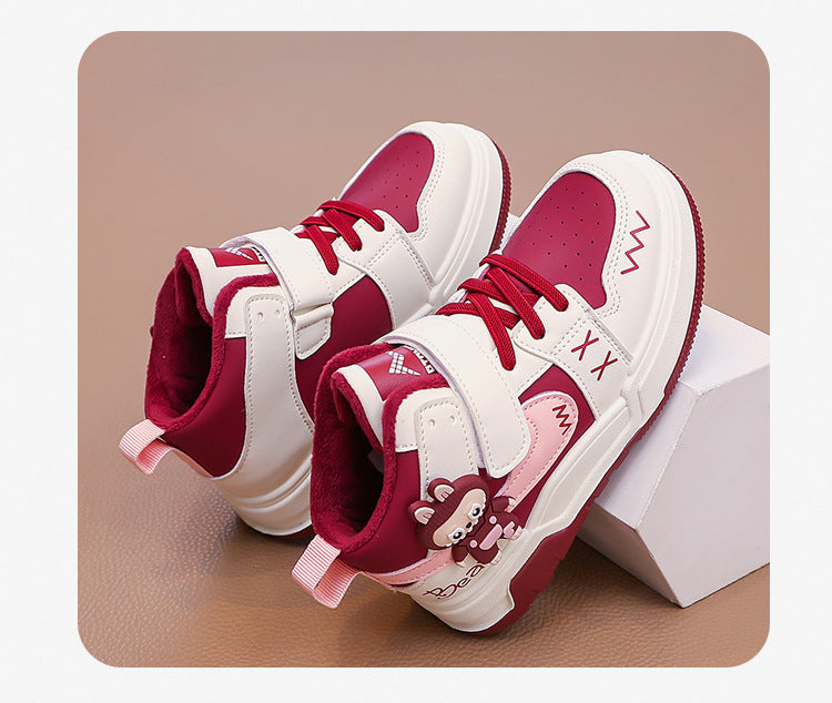 Fashion Doll Labubu Girls' Shoes Princess Shoes2025New Autumn Children's Soft Sole Casual Sports Shoes