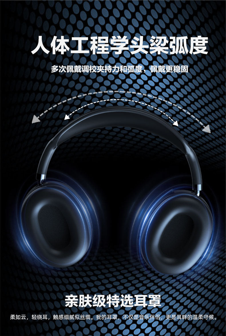 New Wireless Bluetooth Headset Head-mounted Music E-sports Game Long Battery Life Head-mounted Telephone Bluetooth5.4