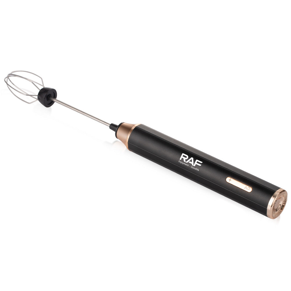 RAF Cafe Electric Milk Frother Milk Stirrer Whisk Egg Beater Coffee Frother Home Use 2-in-1