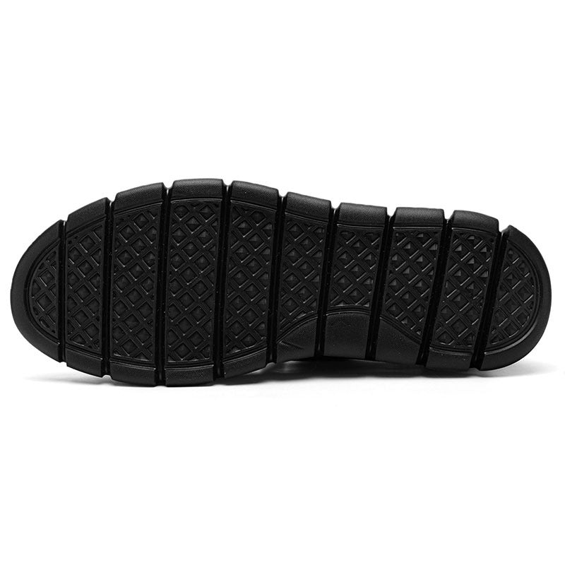 2025New Large Size Flyknit Casual Trendy Shoes Men's Brogue Carved Loafers Executive Business Shoes