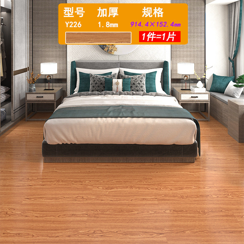 PVC Plastic Floor Stickers Self-Adhesive Wood Grain Cement Floor Stickers Special for Bedroom Waterproof Non-Slip Floor Renovation Chinese Style