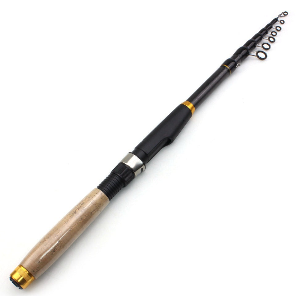 An Ultra-Short Retractable Lure Rod Short Sea Rod Wooden Handle Fishing Rod European and American Sales Over 10,000 Fishing Gear