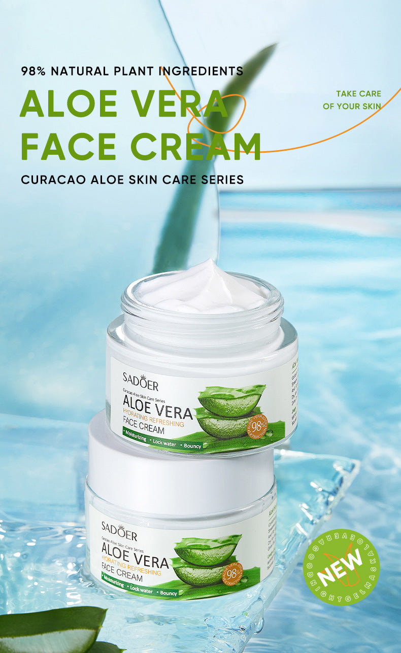 Aloe Vera Skincare Set SADOER Cleansing, hydrating, moisturizing, and nourishing  foreign trade manufacturer wholesale