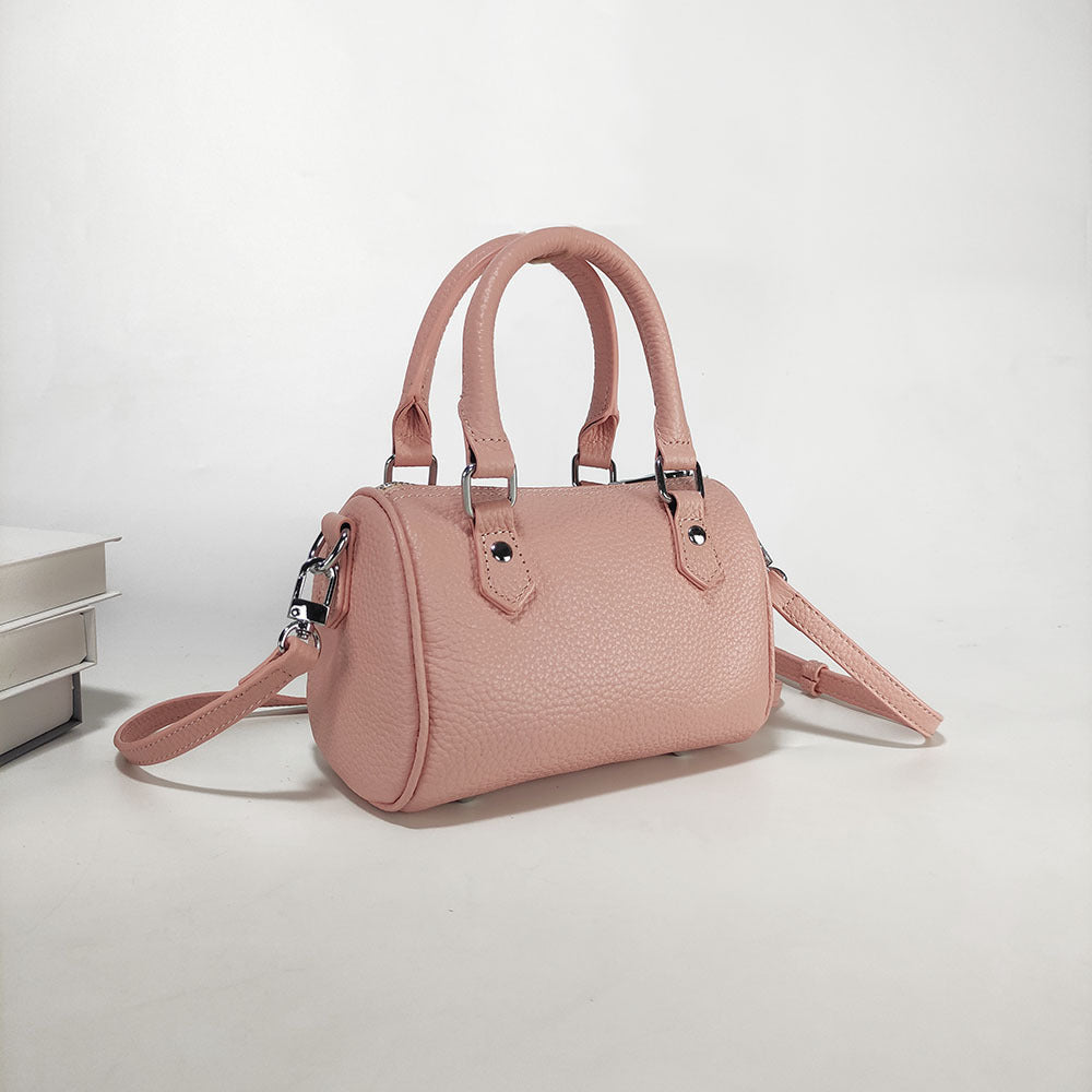 High-end texture genuine leather Boston pillow bag for women2025New Top Layer Cowhide Handbag and Crossbody Bag from Shiling