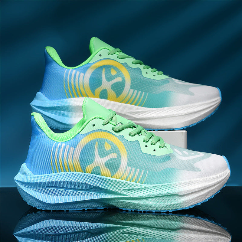 Massk New2025Carbon Plate Popcorn Bottom Running Shoes Men's Marathon Children's Sports Shoes Training Shoes