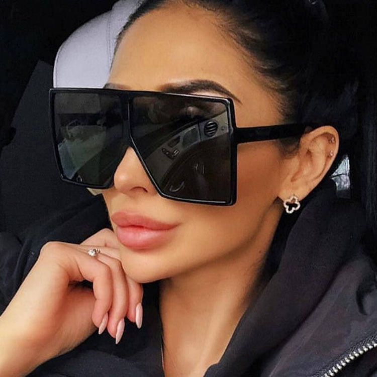 Large Frame UV Protection Sunglasses17059European and American Fashion Internet Celebrity Sunglasses for Women Trendy sunglasses