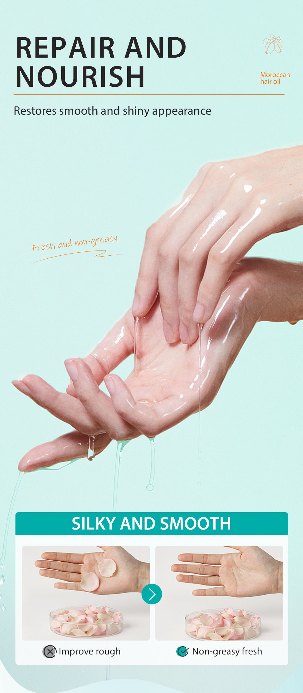 In Stock Full Moroccan Scalp Hair Care Essential Oil Universal Hair Maintenance Wholesale