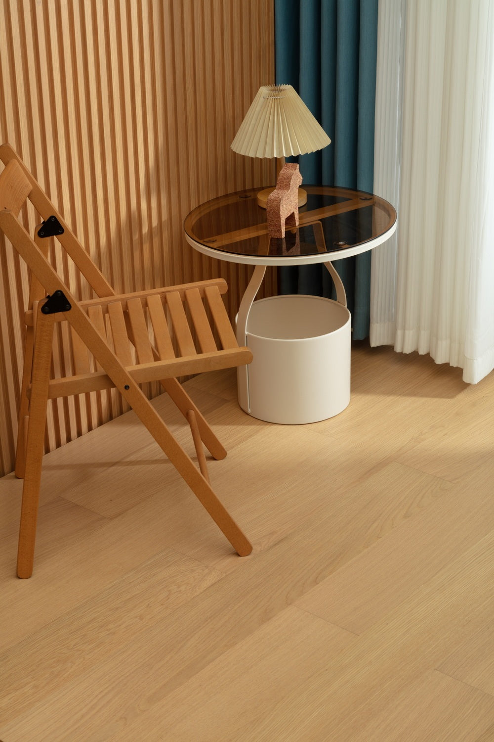 SK 1201 Full Birch Multi-layer Core Solid Wood Oak Veneer 1.2mm Skid-resistant Lock Joint Engineered Flooring