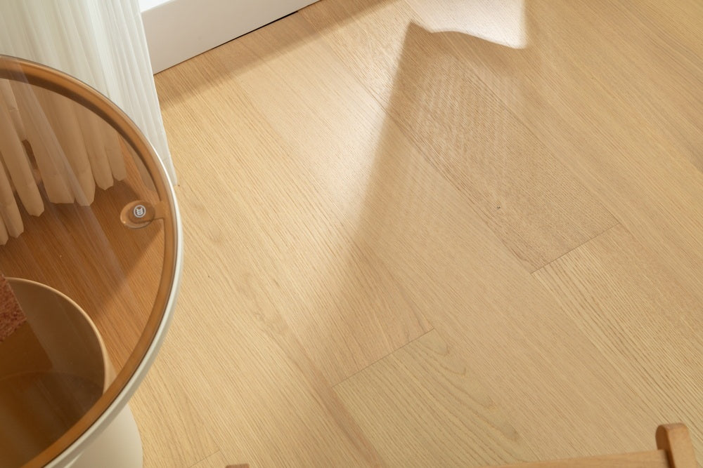 SK 1201 Full Birch Multi-layer Core Solid Wood Oak Veneer 1.2mm Skid-resistant Lock Joint Engineered Flooring