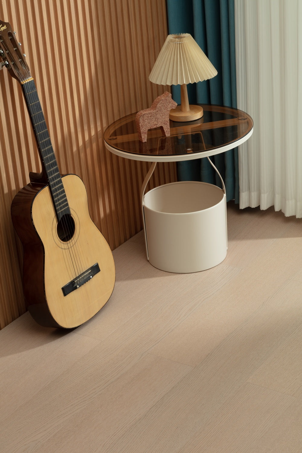 SK 1202 Full Birch Multi-layer Core Solid Wood Oak Veneer 1.2mm Skid-resistant Lock Joint Engineered Flooring