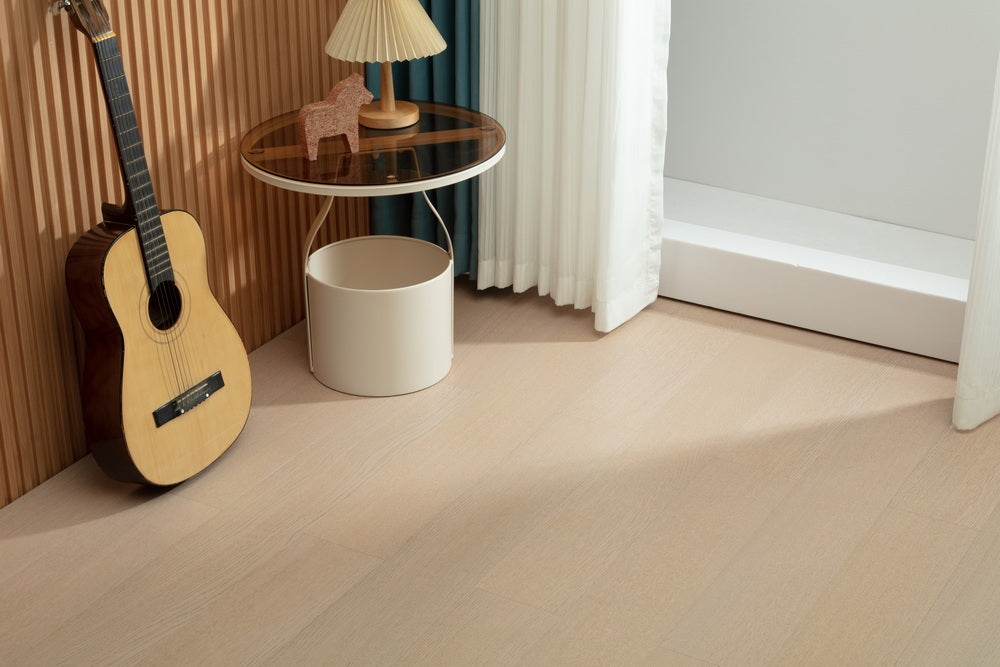 SK 1202 Full Birch Multi-layer Core Solid Wood Oak Veneer 1.2mm Skid-resistant Lock Joint Engineered Flooring