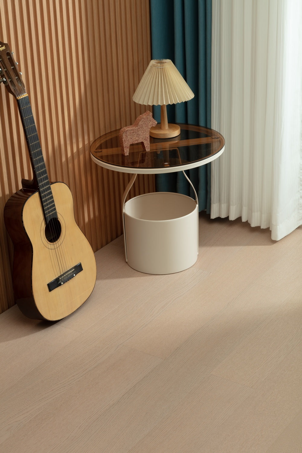 SK 1202 Full Birch Multi-layer Core Solid Wood Oak Veneer 1.2mm Skid-resistant Lock Joint Engineered Flooring