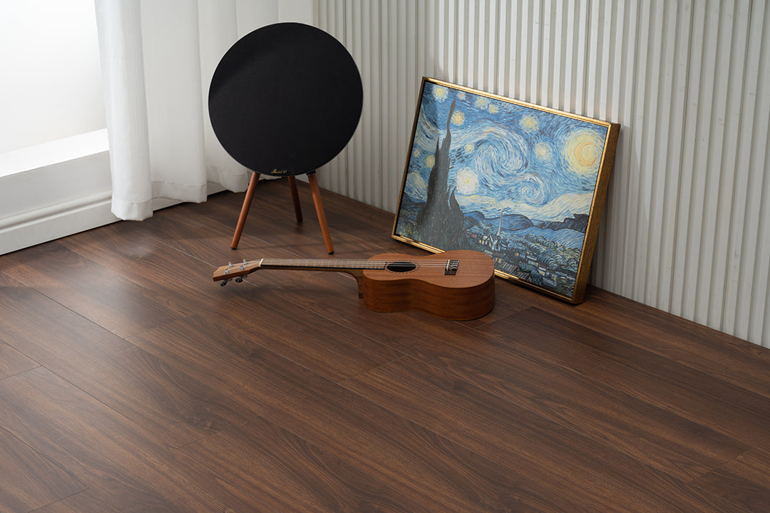 JX805 Diamond Coating Full Birch Multi-layer Core Black Walnut Grain Clicklock Engineered Flooring