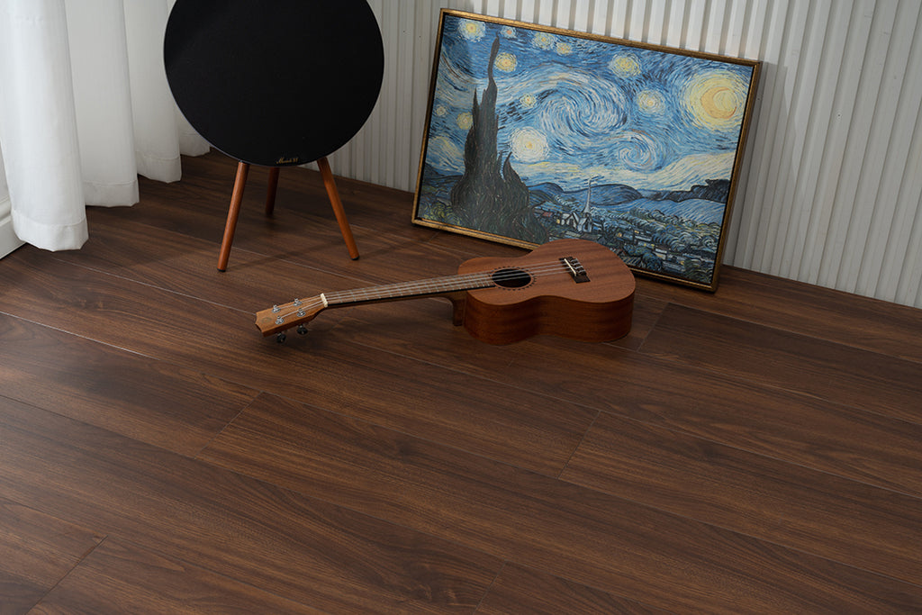 JX805 Diamond Coating Full Birch Multi-layer Core Black Walnut Grain Clicklock Engineered Flooring