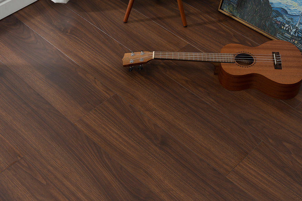 JX805 Diamond Coating Full Birch Multi-layer Core Black Walnut Grain Clicklock Engineered Flooring