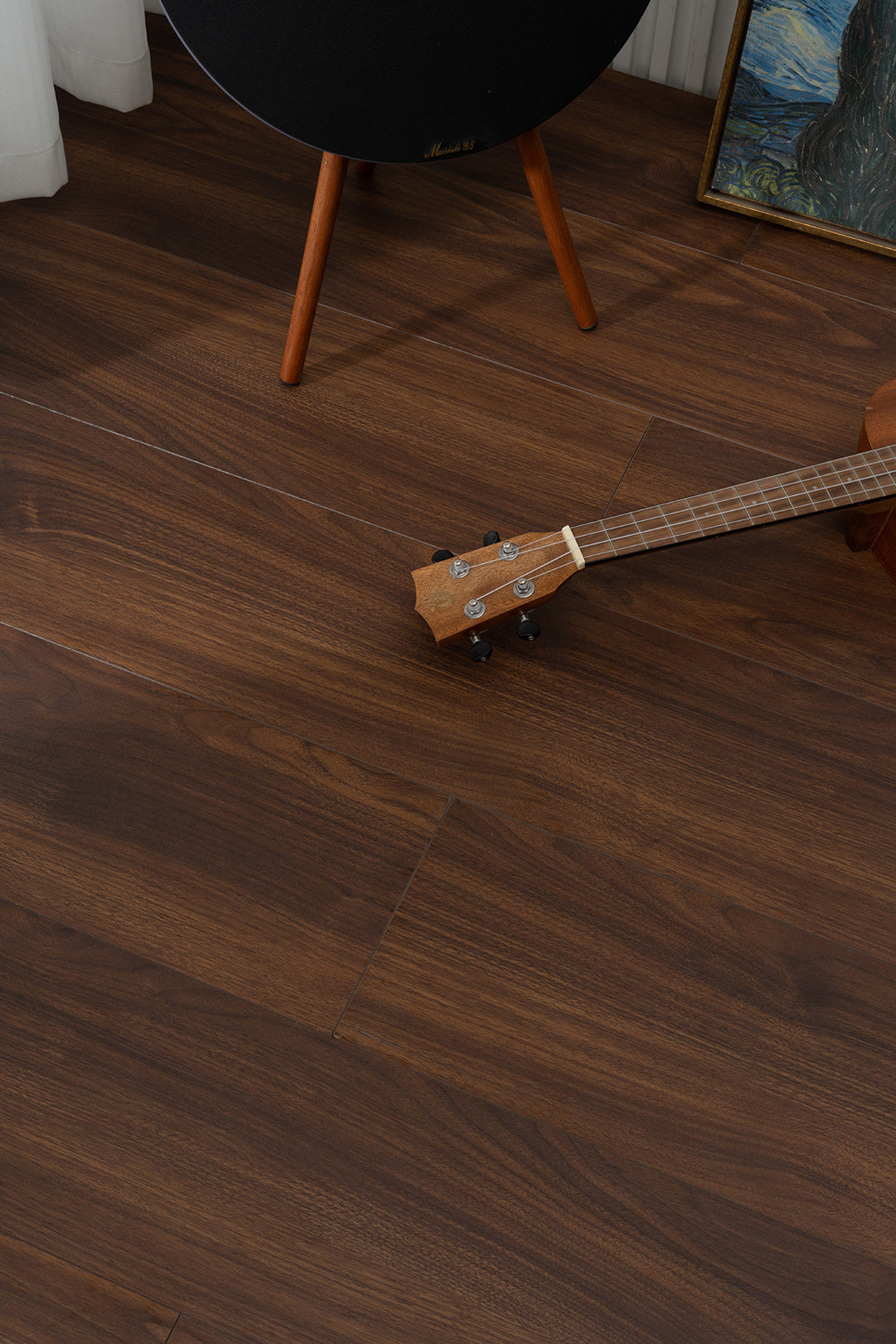 JX805 Diamond Coating Full Birch Multi-layer Core Black Walnut Grain Clicklock Engineered Flooring