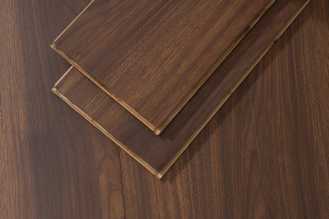 JX805 Diamond Coating Full Birch Multi-layer Core Black Walnut Grain Clicklock Engineered Flooring