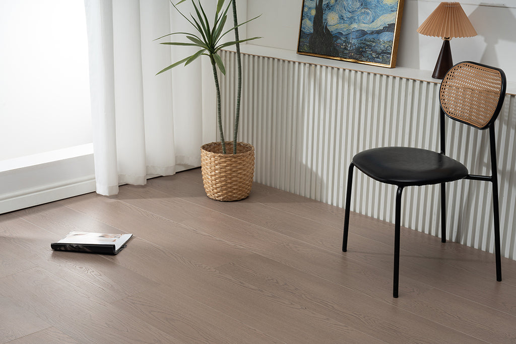 JX8208 Diamond Coating Full Birch Multi-layer Core Oak Grain Clicklock Engineered Flooring