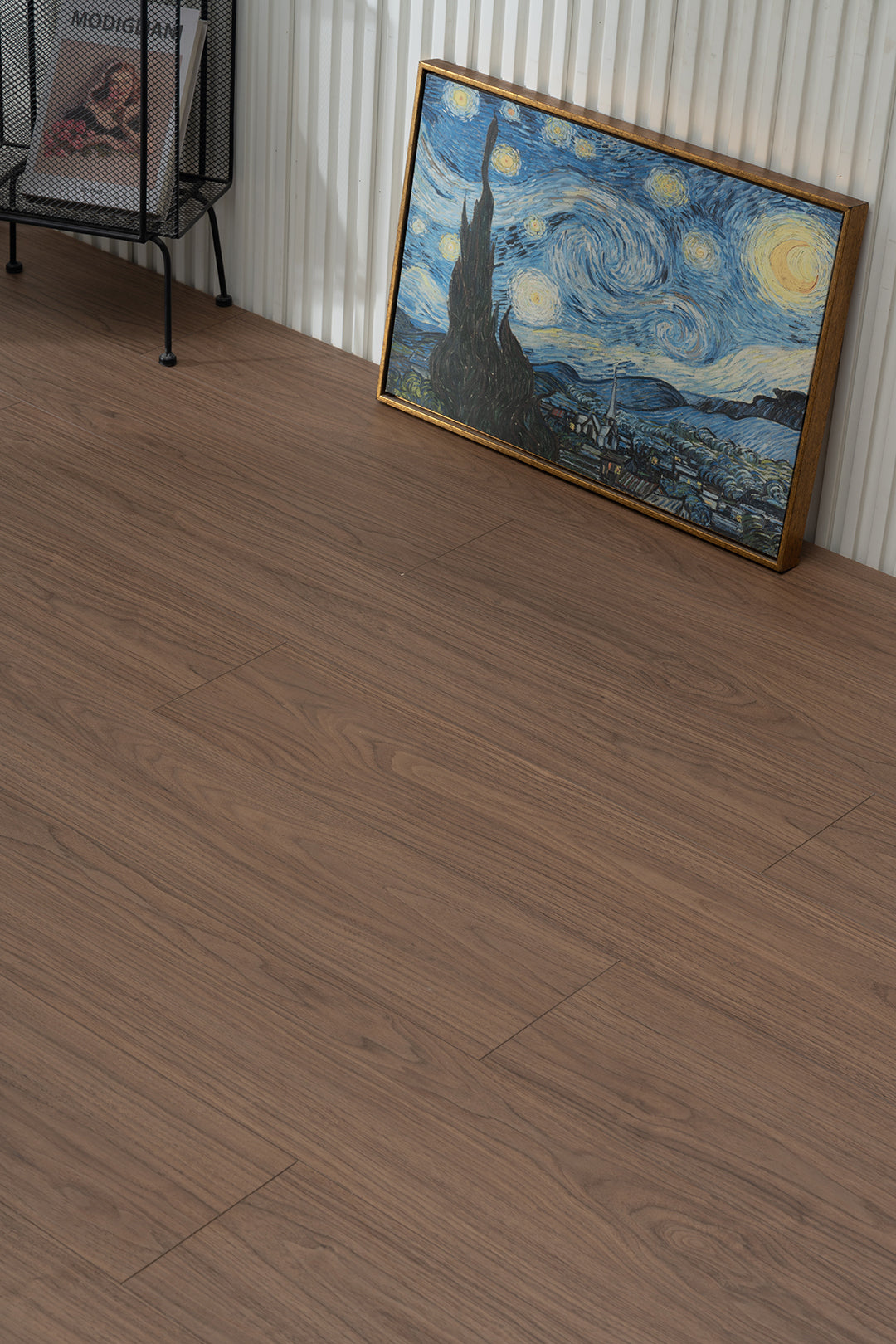 JX8101 Diamond Coating Full Birch Multi-layer Core Black Walnut Grain  Clicklock Engineered Flooring