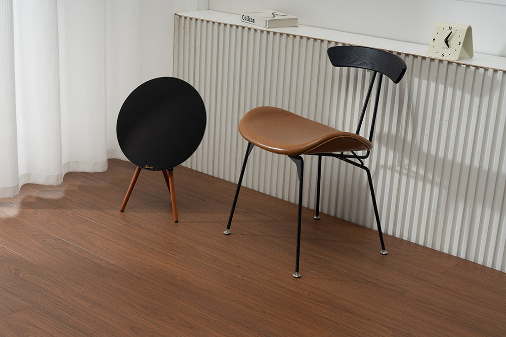 JX8102 Diamond Coating Full Birch Multi-layer Core Black Walnut Grain  Clicklock Engineered Flooring