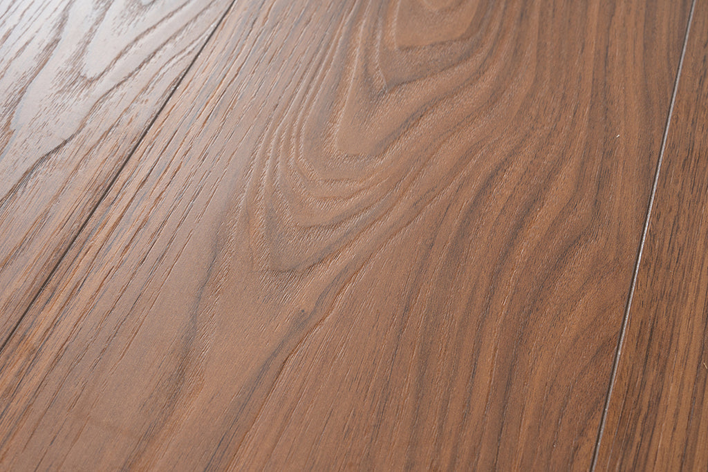 JX8102 Diamond Coating Full Birch Multi-layer Core Black Walnut Grain  Clicklock Engineered Flooring
