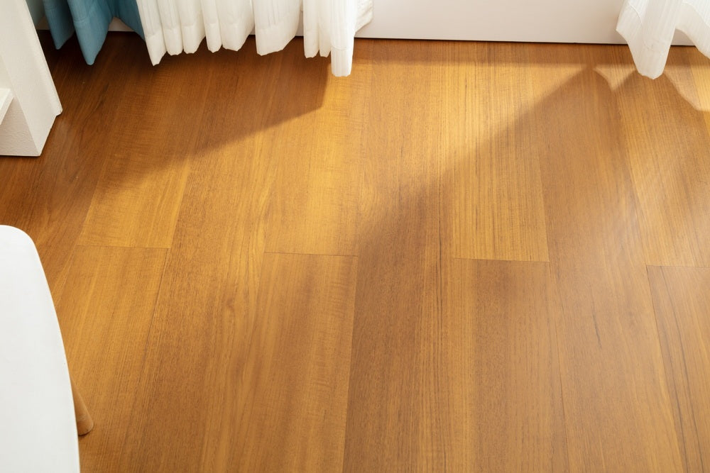 SK 1208 Full Birch Multi-layer Core Solid Wood Teak Veneer 1.2mm Skid-resistant Lock Joint Engineered Flooring