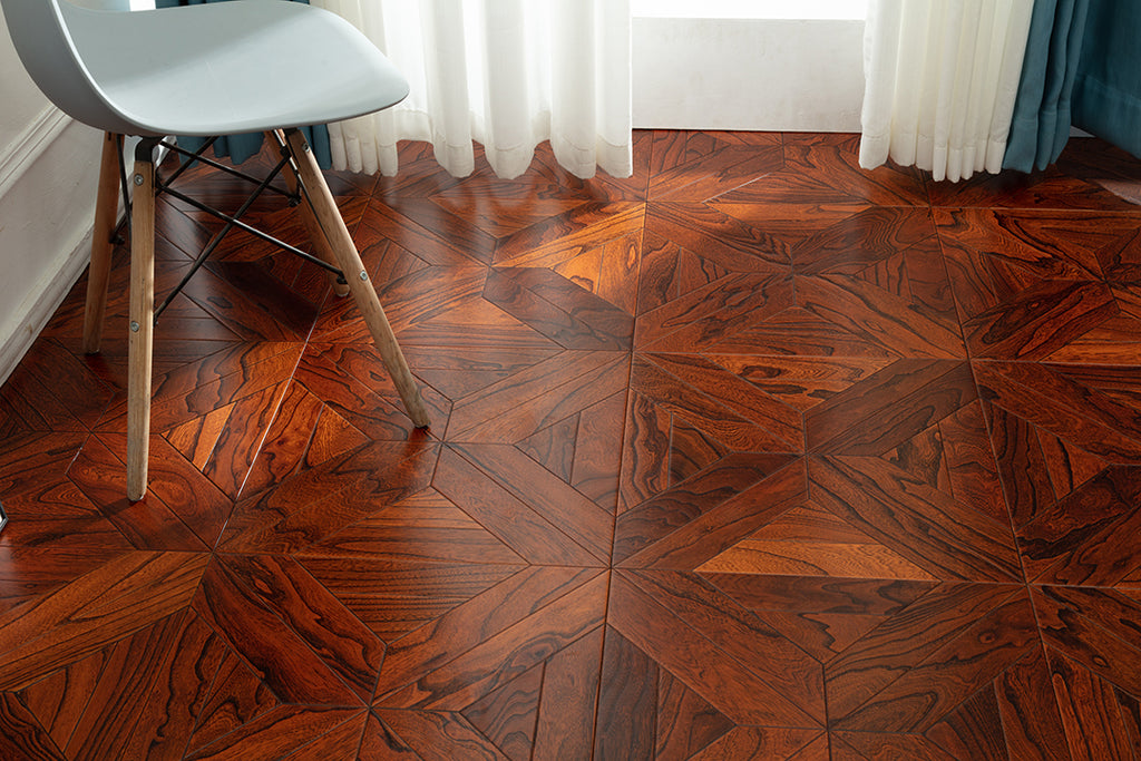 9101 Art Parquet Full Birch Multi-layer Core Solid Wood  Veneer  Skid-resistant Flush Joint Engineered Flooring