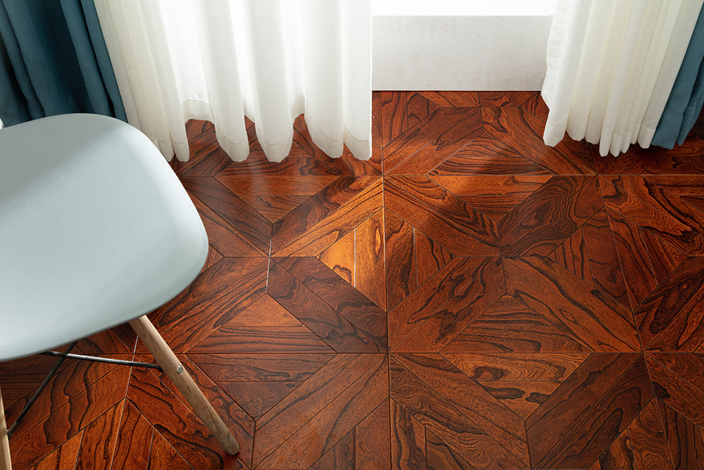 9101 Art Parquet Full Birch Multi-layer Core Solid Wood  Veneer  Skid-resistant Flush Joint Engineered Flooring