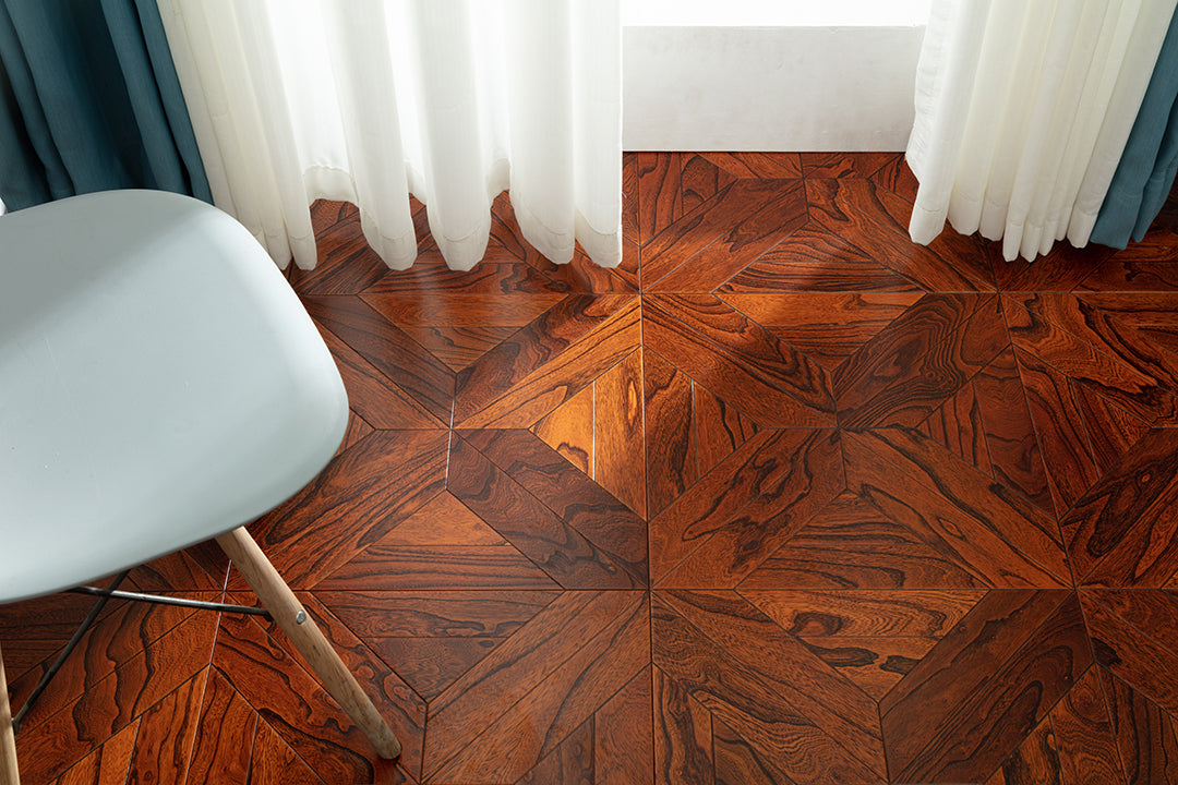 9101 Art Parquet Full Birch Multi-layer Core Solid Wood  Veneer  Skid-resistant Flush Joint Engineered Flooring