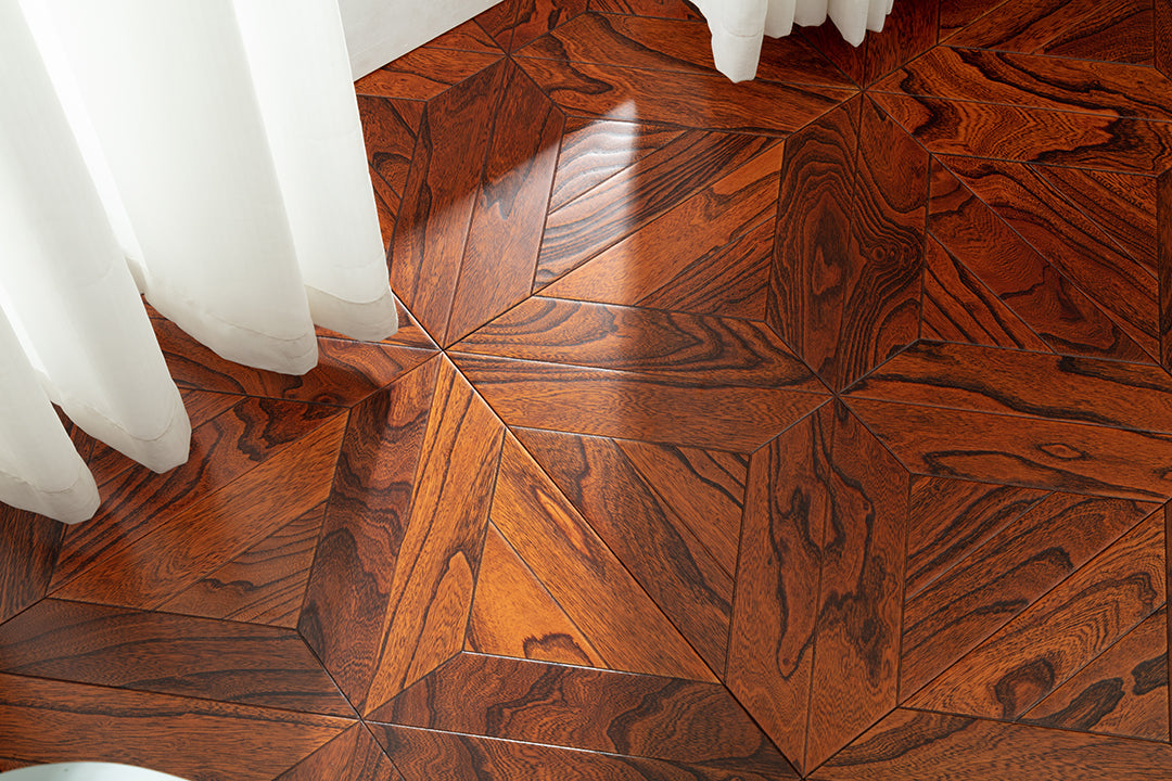 9101 Art Parquet Full Birch Multi-layer Core Solid Wood  Veneer  Skid-resistant Flush Joint Engineered Flooring