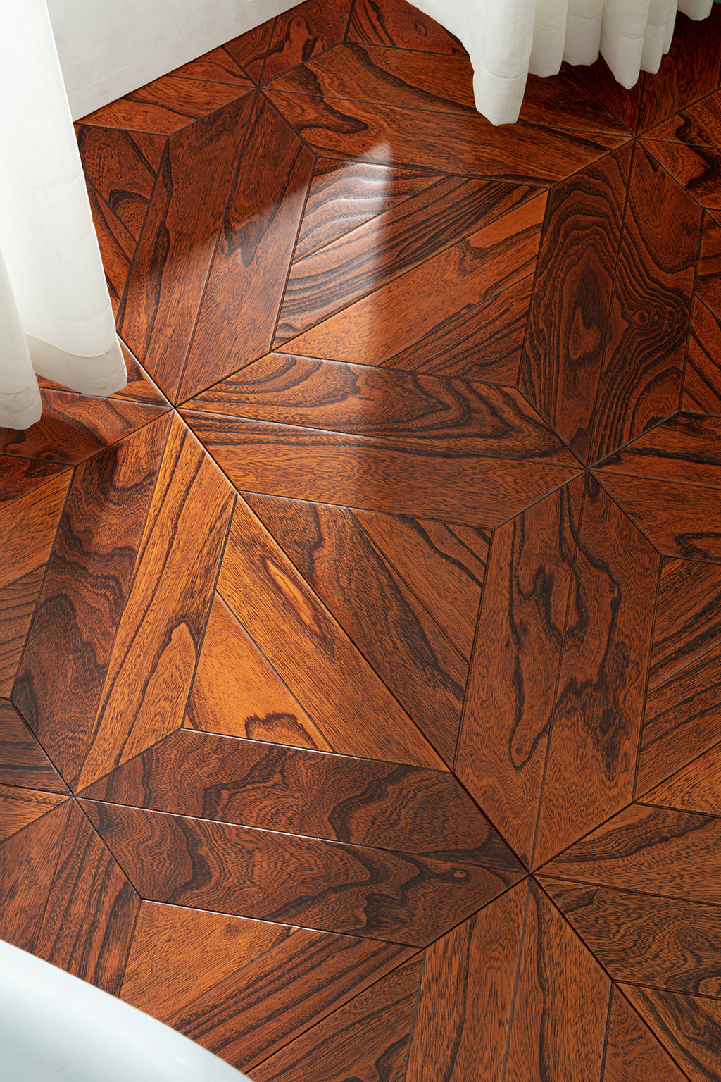 9101 Art Parquet Full Birch Multi-layer Core Solid Wood  Veneer  Skid-resistant Flush Joint Engineered Flooring