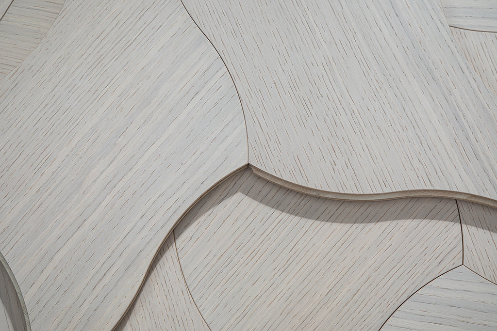 YXPX01 Quatrefoil Contour Art Parquet Full Birch Multi-layer Core Solid Wood Oak Veneer Flush Joint Engineered Flooring