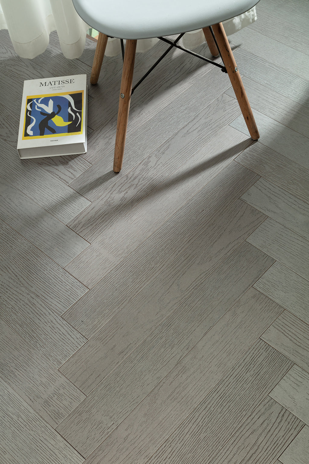 9209 Herringbone Art Parquet Metallic UV Finish Full Birch Multi-layer Core Solid Wood Oak Veneer Brushed Clickblock Joint Engineered Flooring
