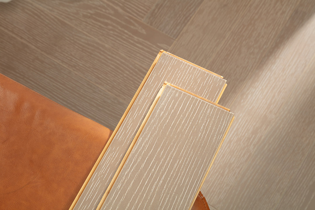 9211 Herringbone Art Parquet  Full Birch Multi-layer Core Solid Wood Oak Veneer Brushed Clickblock Joint Engineered Flooring